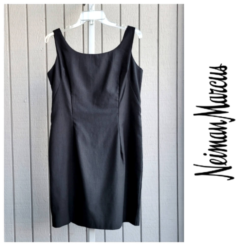 Vintage Acetate-Cotton Sleeveless Black Ribbed Dress USA | Joseph Vincent